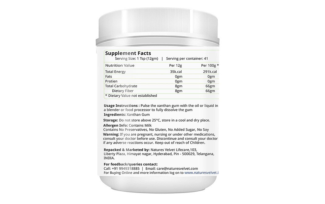Nature's Velvet Xanthan Gum Powder   Bottle  500 grams